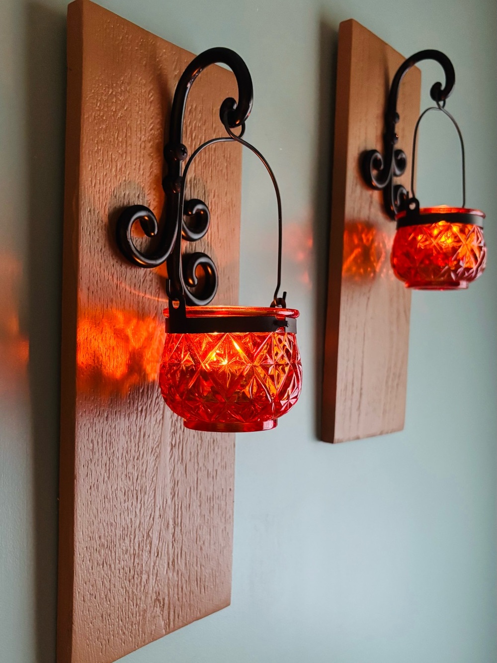 Set of Two Wall Sconces Candle Holders
